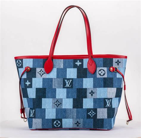 louis vuitton denim neverfull|louis vuitton neverfull totes.